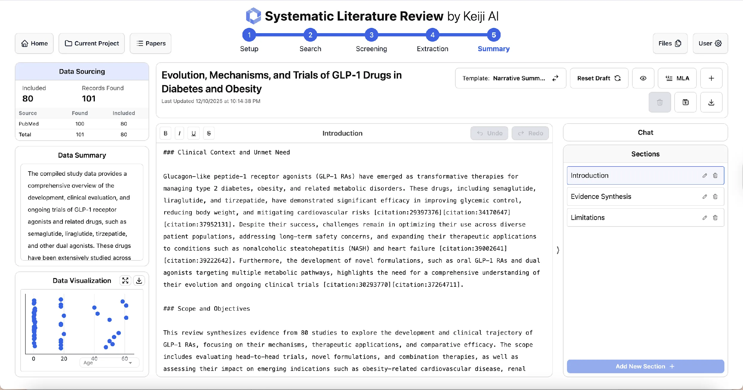 TrialMind systematic literature review synthesis